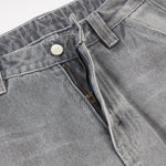 Vintage Gray Distressed High Waist Jeans