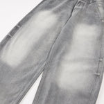 Vintage Gray Distressed High Waist Jeans