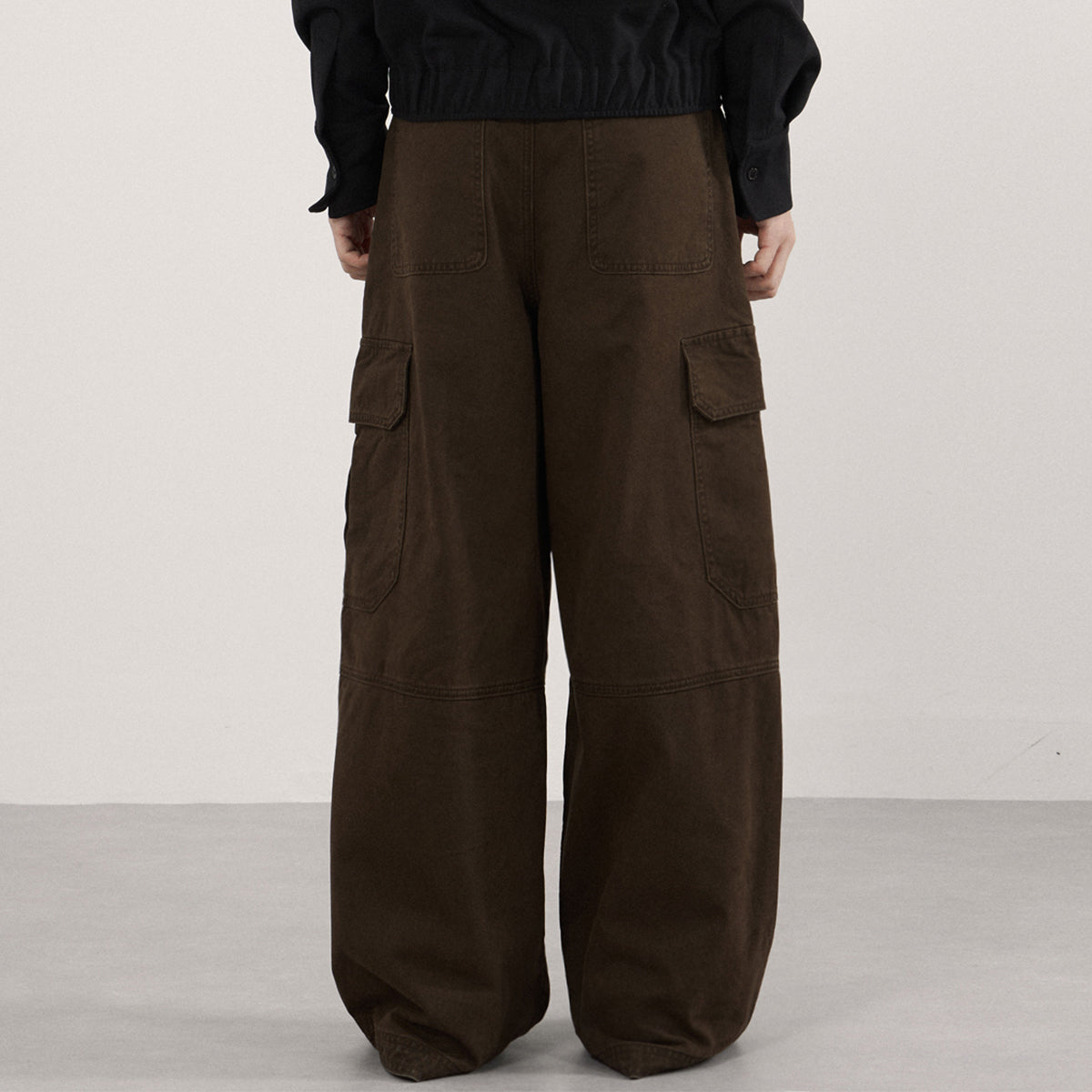 Vintage Brown Oversized Pocket Cargo Pants
