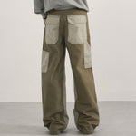 Cargo Contrast Pocket Loose Fit Pants