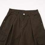 Vintage Brown Oversized Pocket Cargo Pants