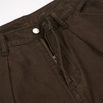 Vintage Brown Oversized Pocket Cargo Pants