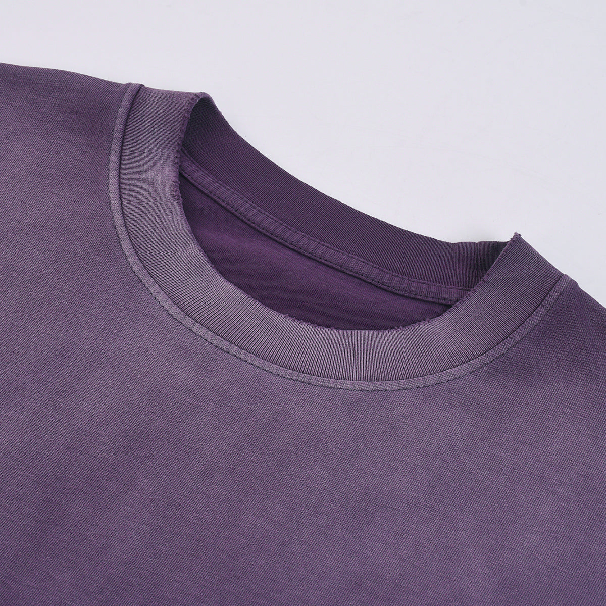 Gradient-Fade Distressed Edge Cotton Tee 260gsm