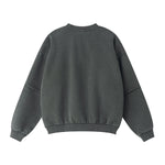 Crew Neck Mock Two-Layer Fleece Sweatshirt