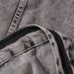 "BODY" Graphic Distressed Denim Jacket