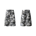 Straight Leg Camo Cargo Bermuda Shorts