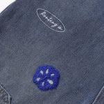 Embroidered Patch High Waist Wide Shorts