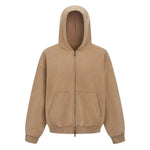 Vintage Oversized Full Zip Kangaroo Pocket Hoodie