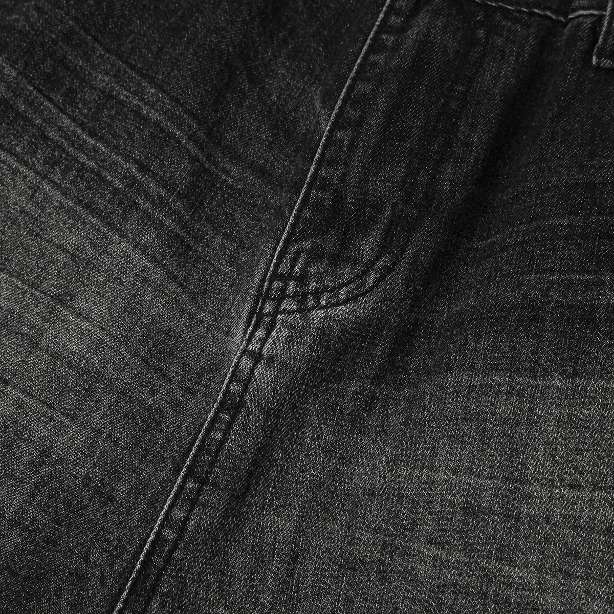 Gradient Fade Knee-Ripped Baggy Jeans