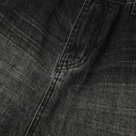 Gradient Fade Knee-Ripped Baggy Jeans