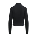 Double-Slider Zipper Fleece Cropped Sweatshirt