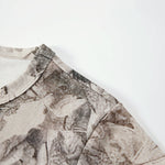 Forest Print Camo Cropped Short Sleeve Nature Tee