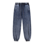 Washed Baggy Knit Denim Joggers