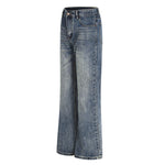 Men's Mid-Rise Straight-Leg Washed Denim Pants �Vintage Casual