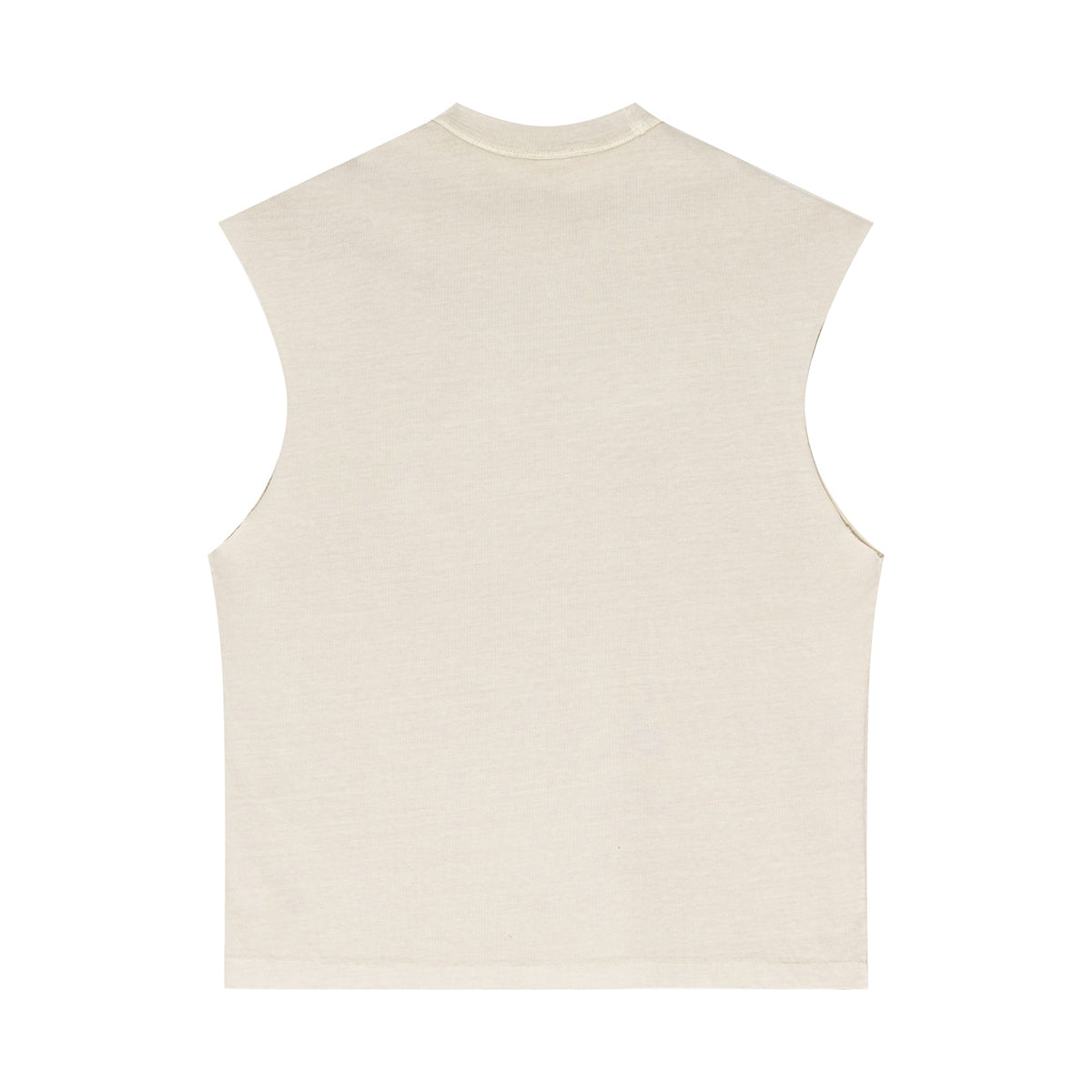 Sleeveless Raw Edge Reverse Tee 275gsm