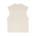 Sleeveless Raw Edge Reverse Tee 275gsm