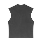 Sleeveless Raw Edge Reverse Tee 275gsm
