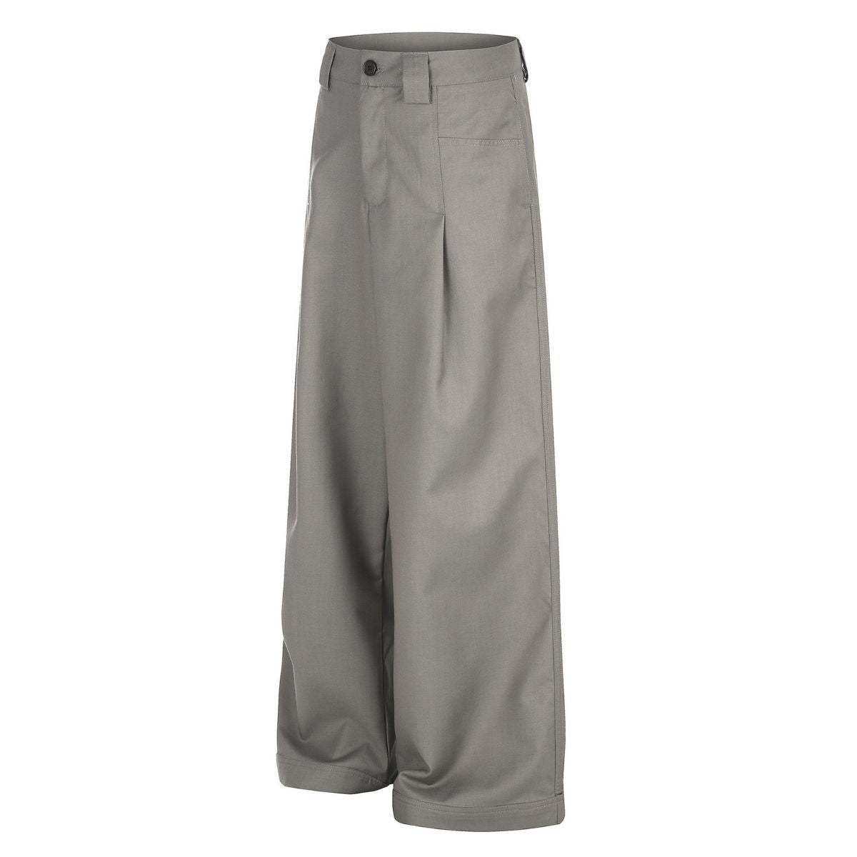 Quiet Luxury Pleated Straight-Leg Trousers