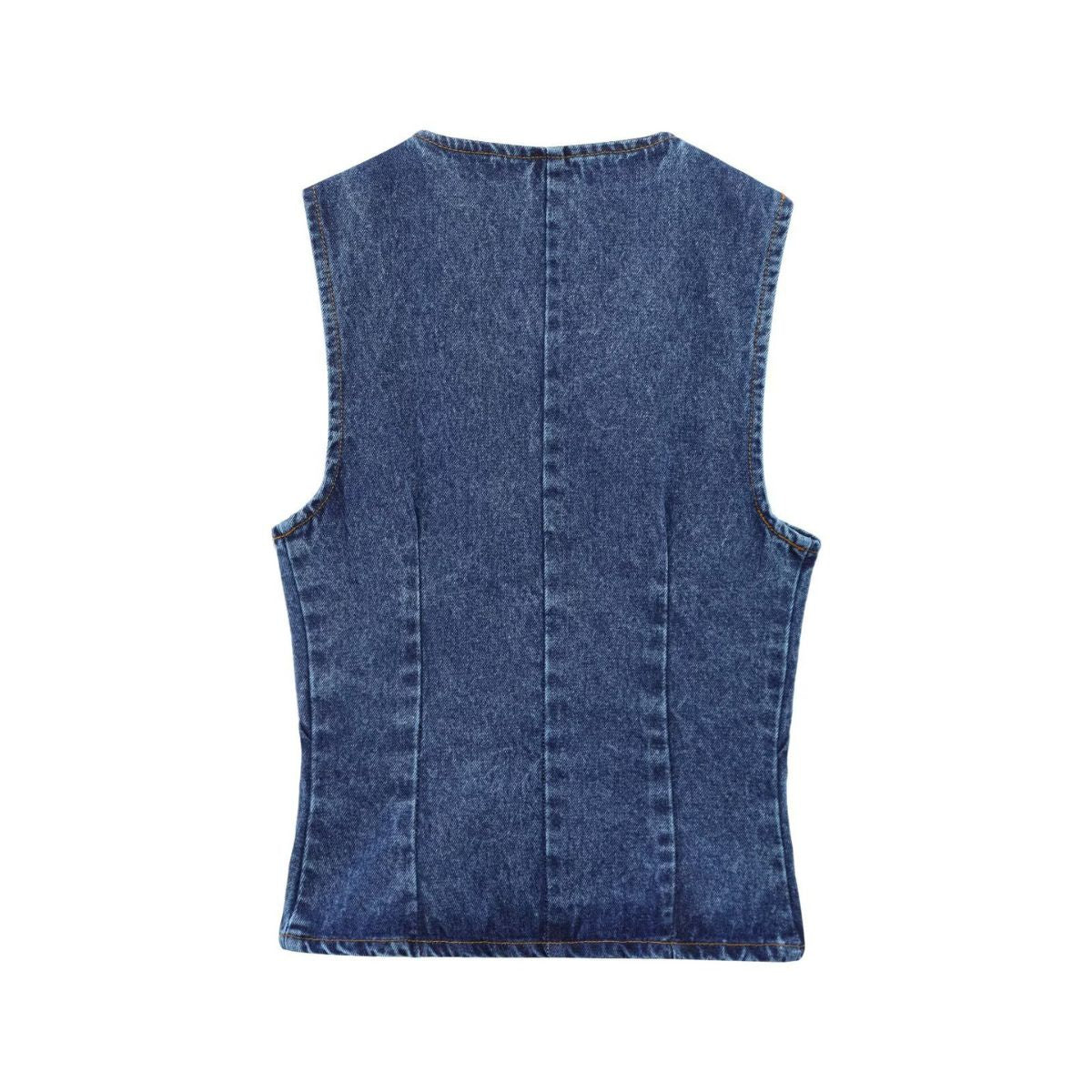 Women's Round Neck Denim Sleeveless Vest