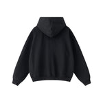 Double-Slider Zipper Solid Color Hoodie