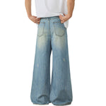Oversized Faded Ripped Jeans