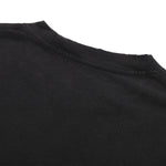 Black Washed Cotton Ripped Boxy Tee