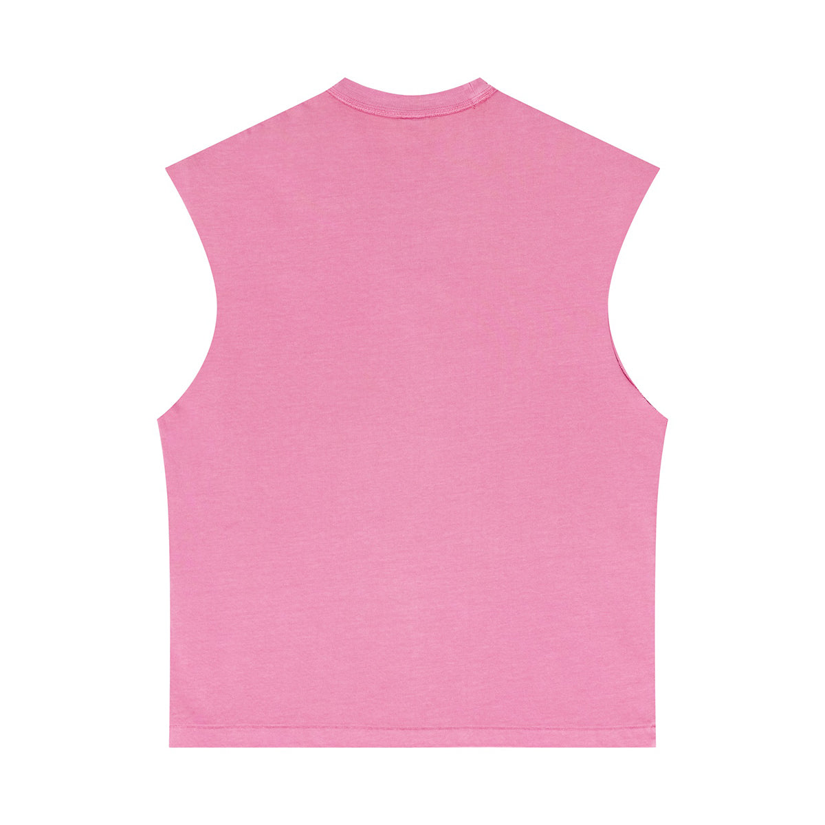 Sleeveless Raw Edge Reverse Tee 275gsm