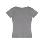 Fitted Rib-Knit V Neck T-Shirt 275gsm