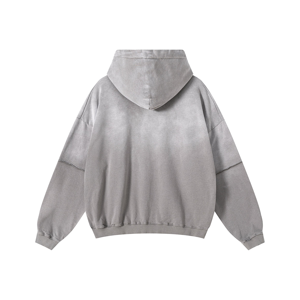 Two-Layer Sleeve Ombre Faded Hoodie