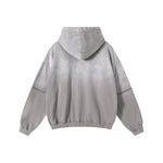Two-Layer Sleeve Ombre Faded Hoodie