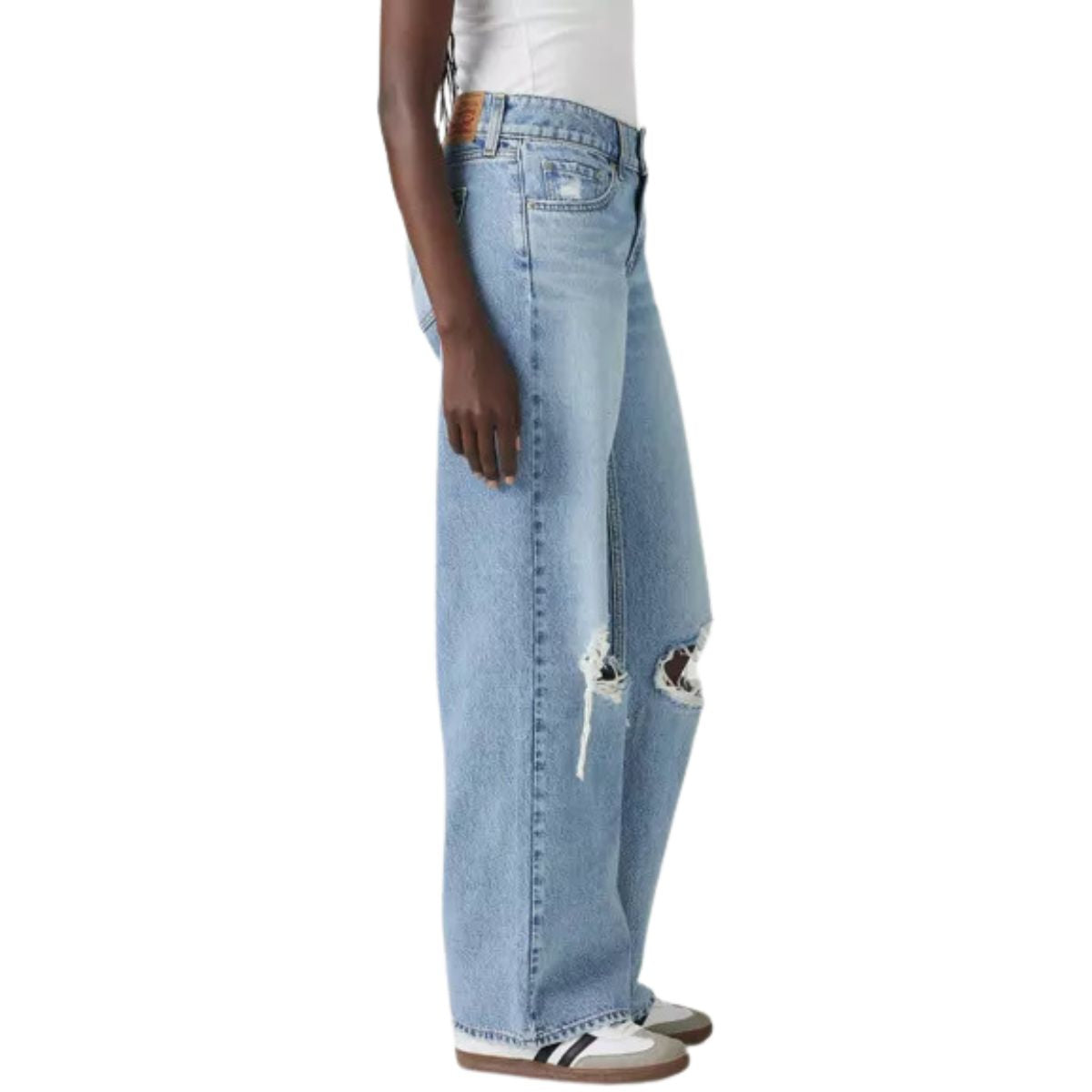 Risen Jeans Loose Fit Low-Rise Ripped Jeans