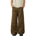 Relaxed Fit Pleated Knee Cargo Pants