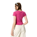 Slim Fit Pleated Waist Washed Cotton Tee 280gsm