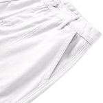 Solid Cargo Wide-Leg Cropped Pants