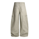 Washed Wrinkled Barrel with Zipper Pockets Cargo Pants