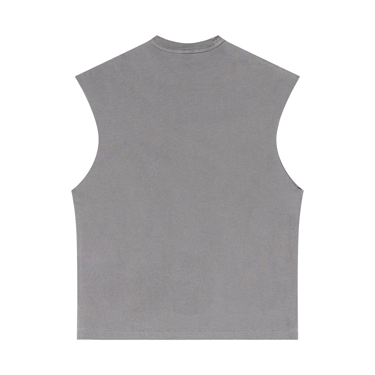 Sleeveless Raw Edge Reverse Tee 275gsm
