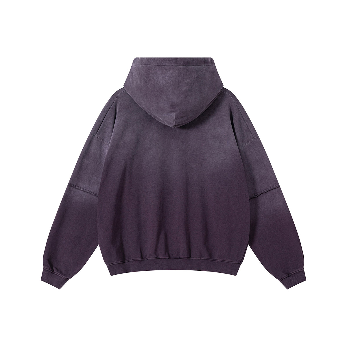 Two-Layer Sleeve Ombre Faded Hoodie