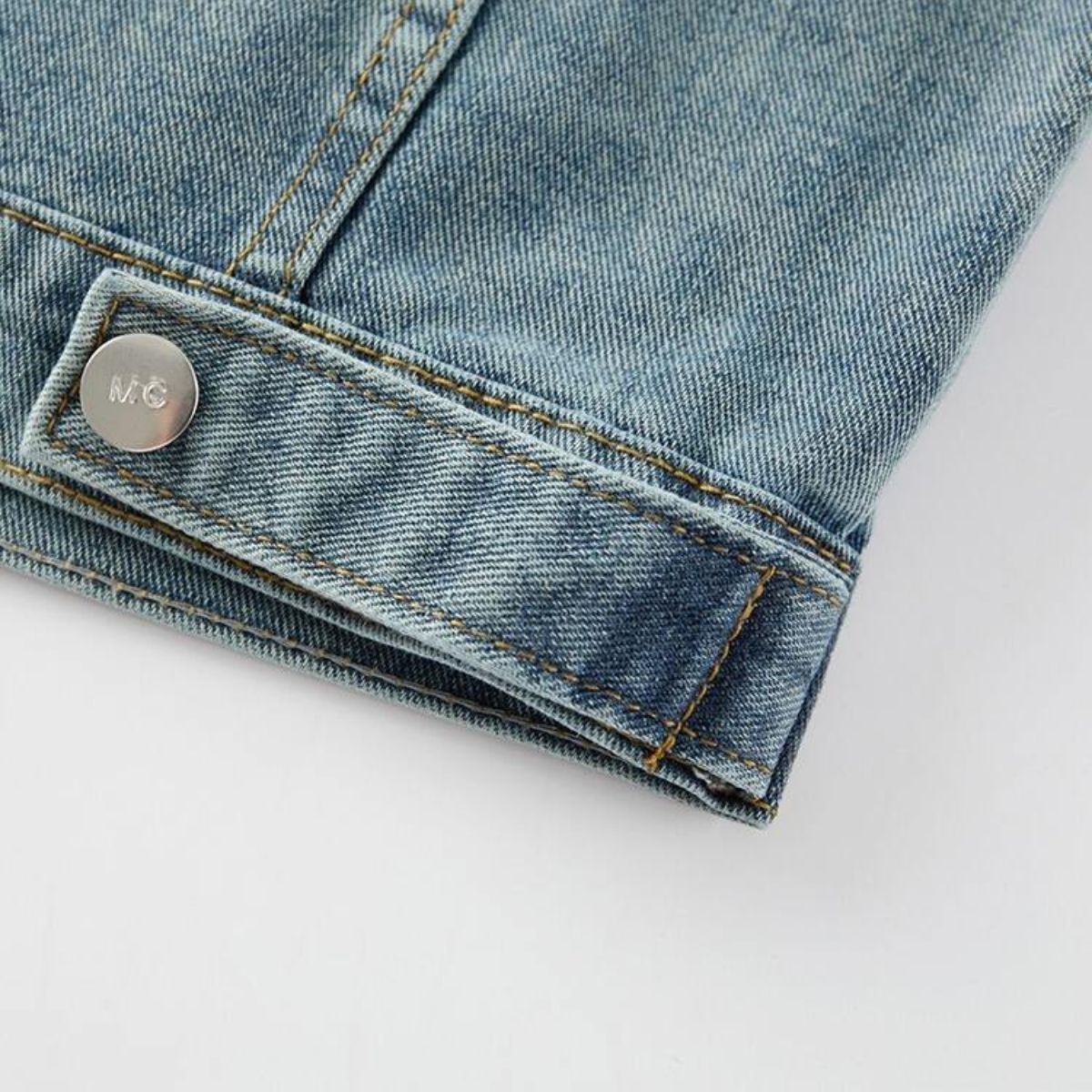 Colorful Buttoned Denim Trucker Jacket