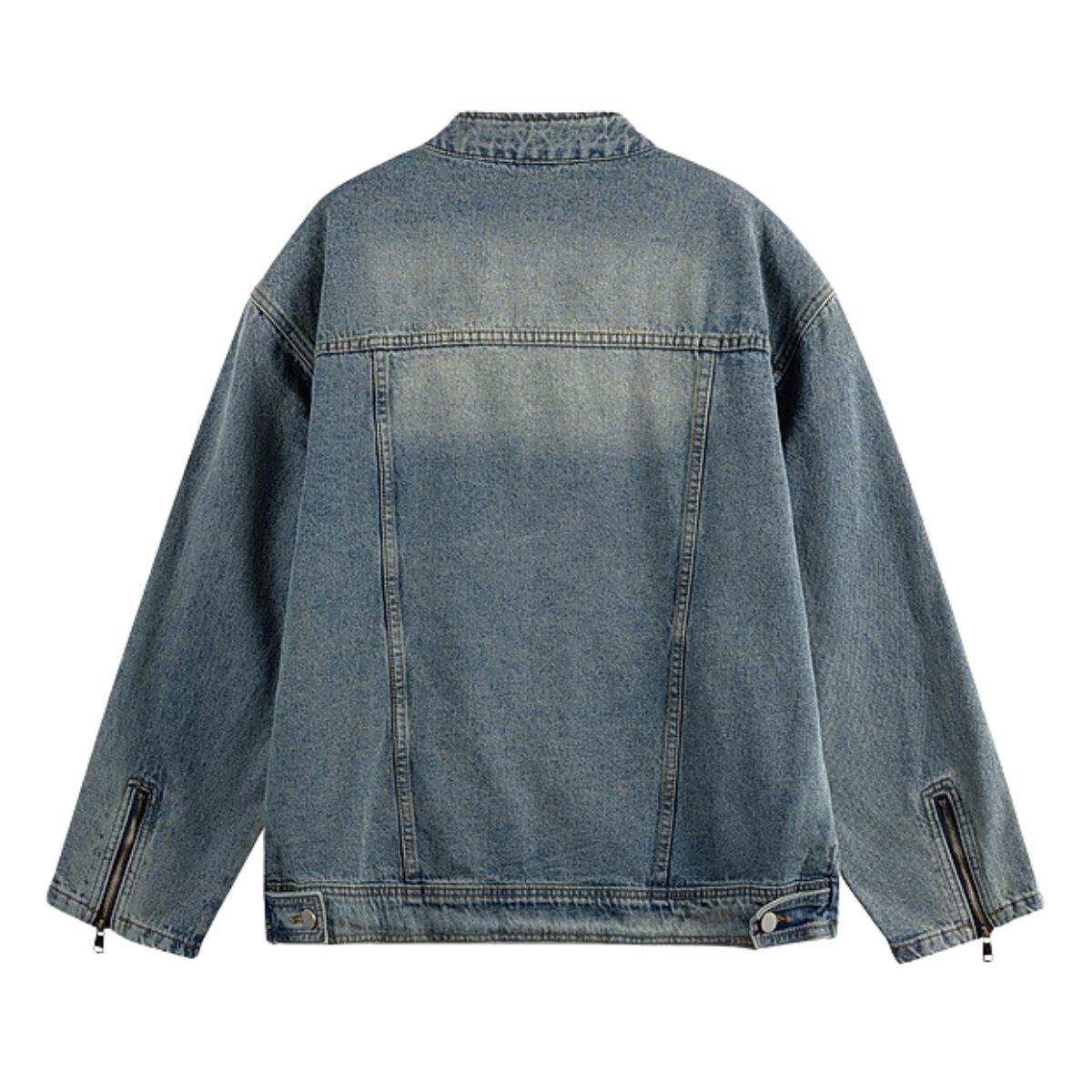 High Street Distressed Autumn Loose Washed Denim Jacket