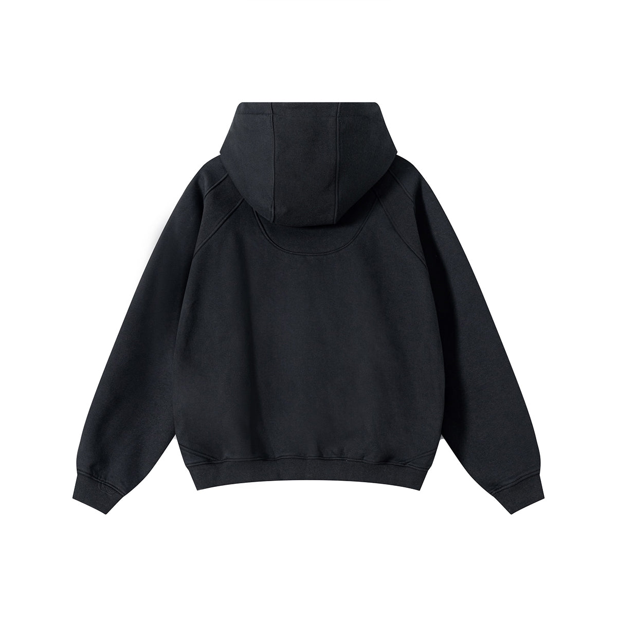 Relaxed Fit Paneled Fleece Hoodie