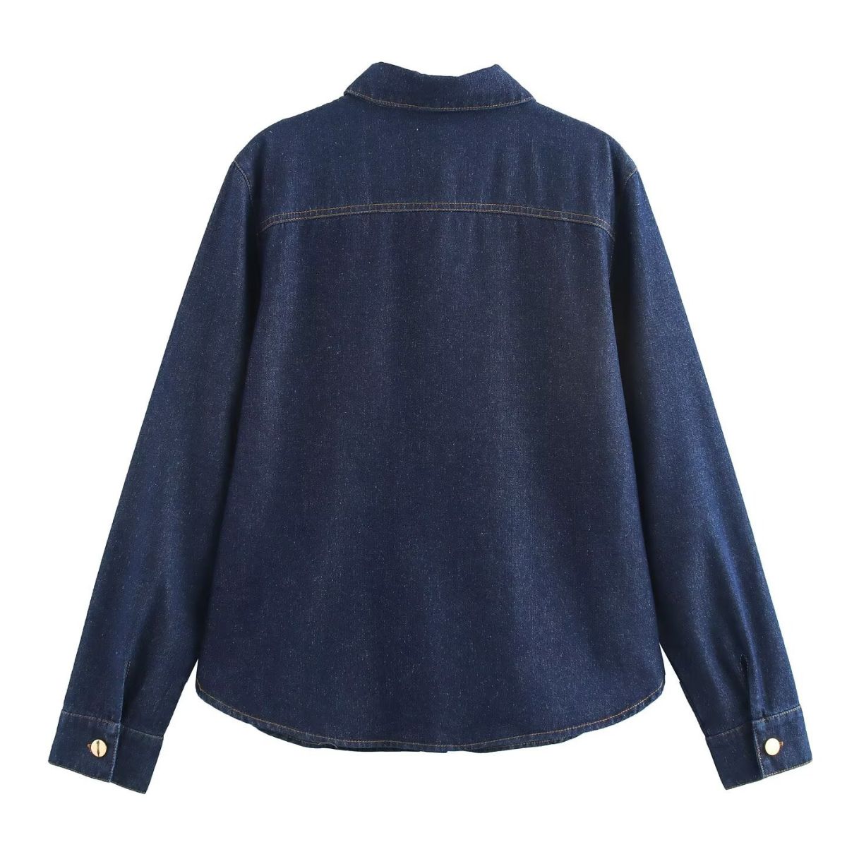 Women's Simple Denim Shirt Casual Long Sleeve Shirt Jacket