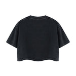 Snowflake Washed Boxy Cropped Cotton Tee 2026