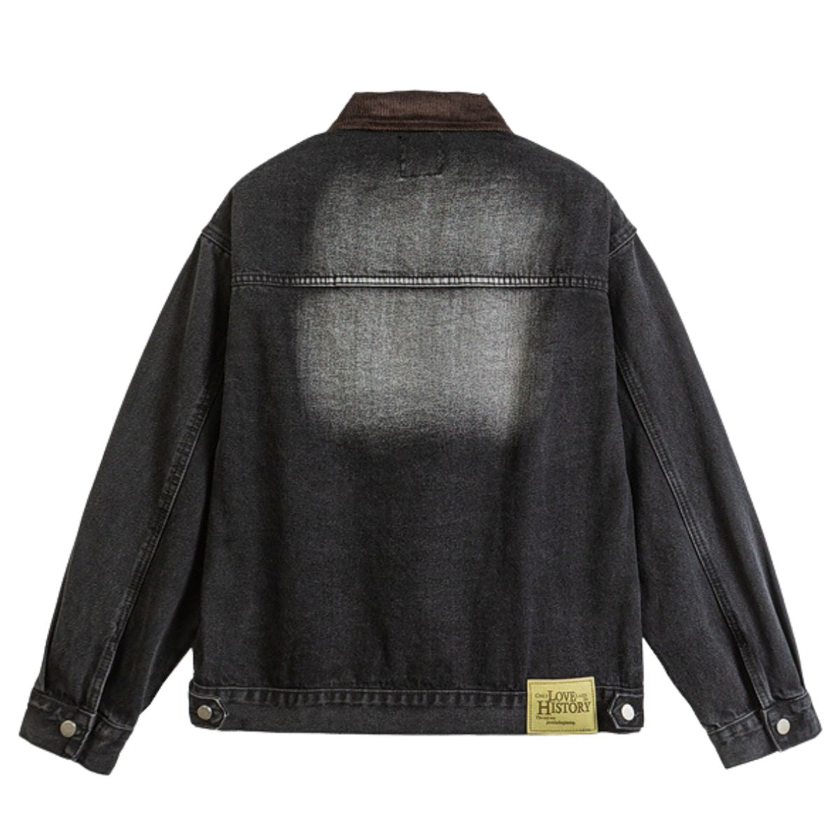 Washed Embroidered Design Spring & Autumn Pocket Denim Jacket