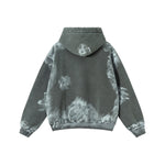Distressed Edge Painted Graphic Washed Hoodie