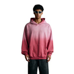 Relaxed Overdyed Ombre Faded Cotton Hoodie