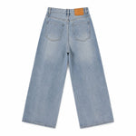 Vintage Grey Wash Relaxed Straight Leg Denim Jeans