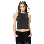 Stone Wash Slim Fit Crop Tank 320gsm