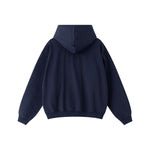 Double-Slider Zipper Solid Color Hoodie