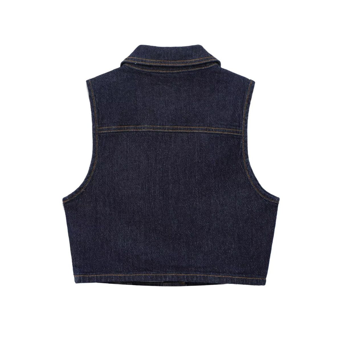 Button-Front Selvedge Denim Vest