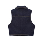 Button-Front Selvedge Denim Vest